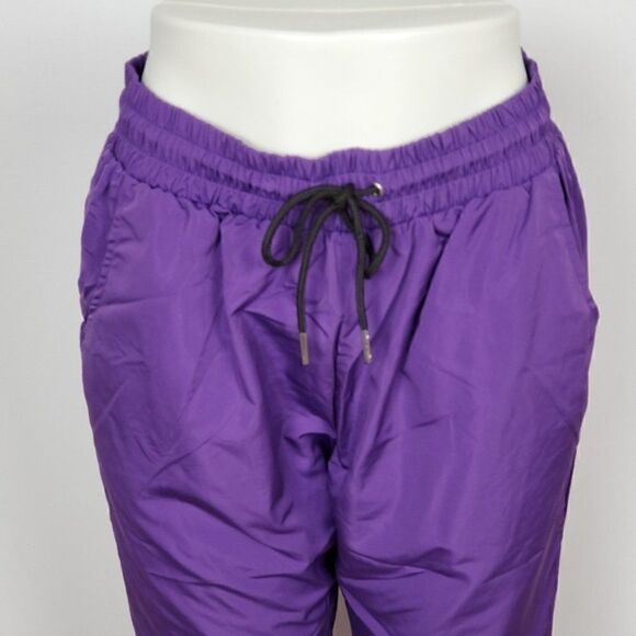Women's Purple Jogger Pants Front Pockets - Picture 4 of 6